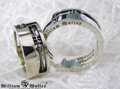 銀ペアリング いぶし,磨き仕上げ シルバー925 ネックレス Ring of Quinn Pair WWR-20814 PAIR [William Walles] ウィリアムウォレス 通販ショップ