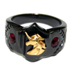 Golden Unicorn Black Ring EHbg `F[ WWR-24417 MEN 17