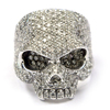 Diamond Skull Ring - White Gold fB[ w / O WWR-20799 WG DIA 9