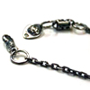 Hook Chain Black シルバー　ブレスレット WWC-3282 BK