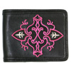 Pink Embroidery Short Wallet 携帯電話革ひも WW-7685