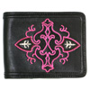 Pink Embroidery Short Wallet U[ z / EHbg WW-7685