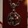 William Half Skull Face Silver Necklace レディースペンダント WWP-18736 with chain