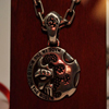 William Half Skull Face Silver Necklace Vo[@y_g WWP-18736 with chain