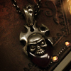 Lily Skull Shield Necklace Vo[@oO WWP-18737 with chain