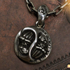 Skull Face Upside-down Necklace fB[Xy_g WWP-18744 with chain