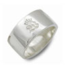 W Logo mark Plate Ring White U[uXbg WWR-2005 WH 09