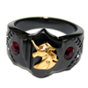 Golden Unicorn Black Ring fB[ w / O WWR-24417 MEN 17