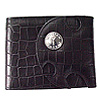 Black Crocodile Short Wallet fB[Xy_g WW-13270 BK CR