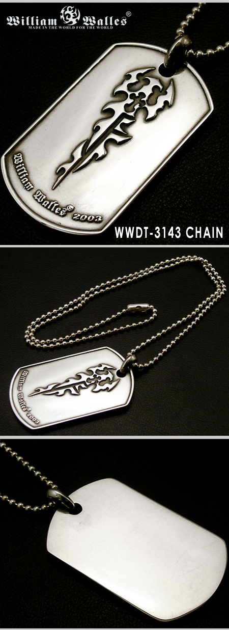 Silver Dog TagVo[ hbO^O WWDT-3143 CHAIN