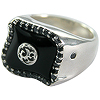 Smooth Black Ring EHbg `F[ WWR-13368 MEN 17