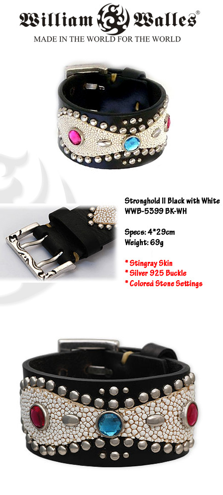 william walles braceletsU[uXbg WWB-5399 BK-WH