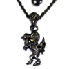 Upright Black Unicorn Pendant ys WWP-23663 BK